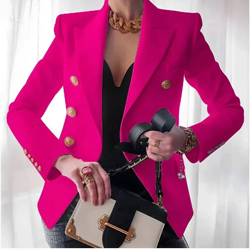 Blazer Chic Manches Longues Boutons Luxe