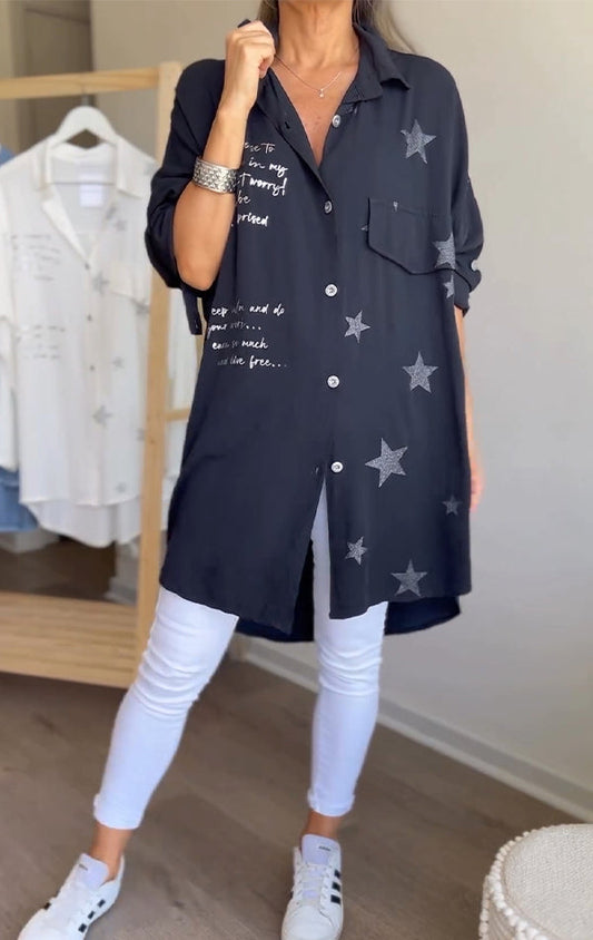 Chemise Étoilée Élégante pour Femme - LuxeStyle