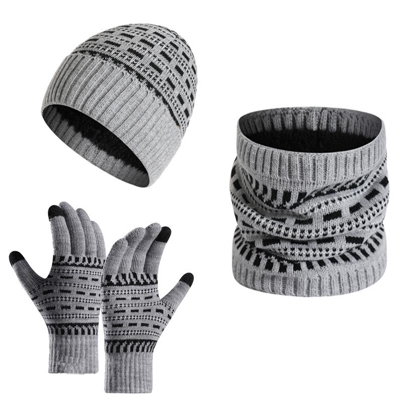 Tenue Hiver Homme Complète avec Bonnet, Écharpe et Gants