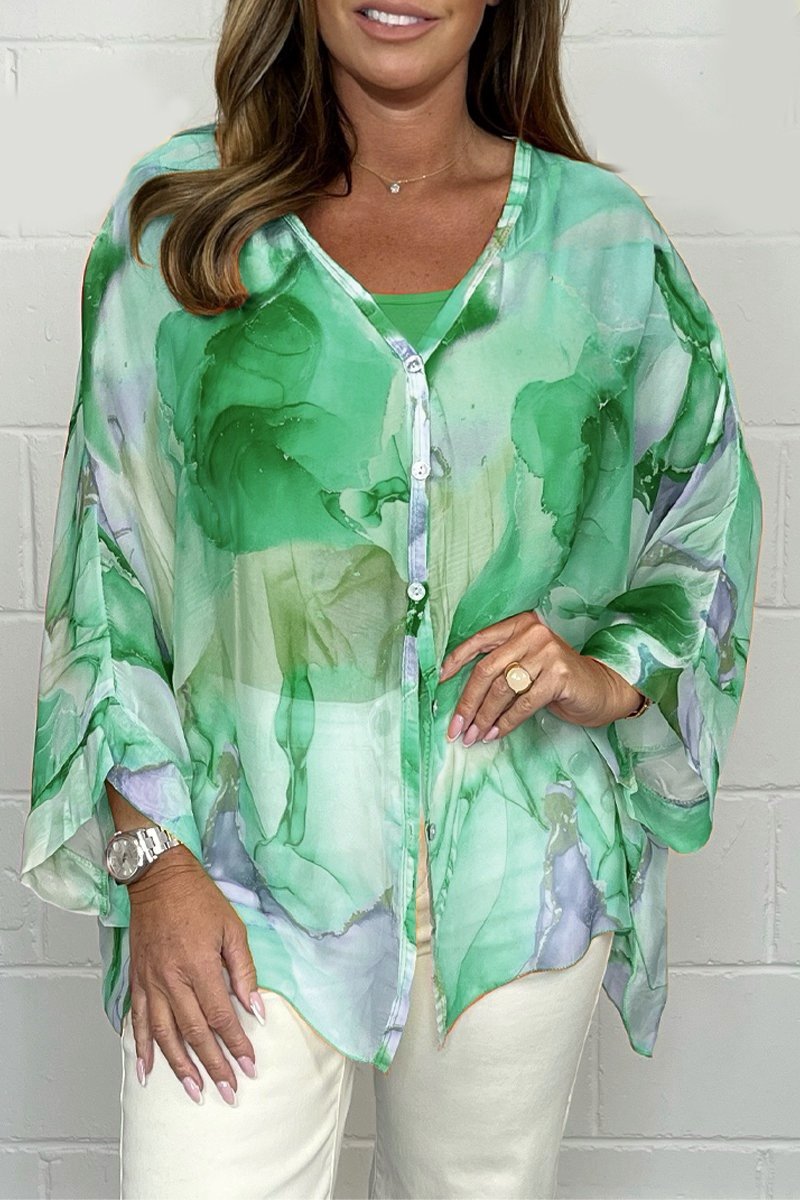 Chemise Féminine Col V Manches Larges