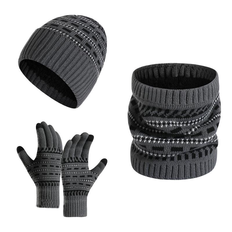 Tenue Hiver Homme Complète avec Bonnet, Écharpe et Gants