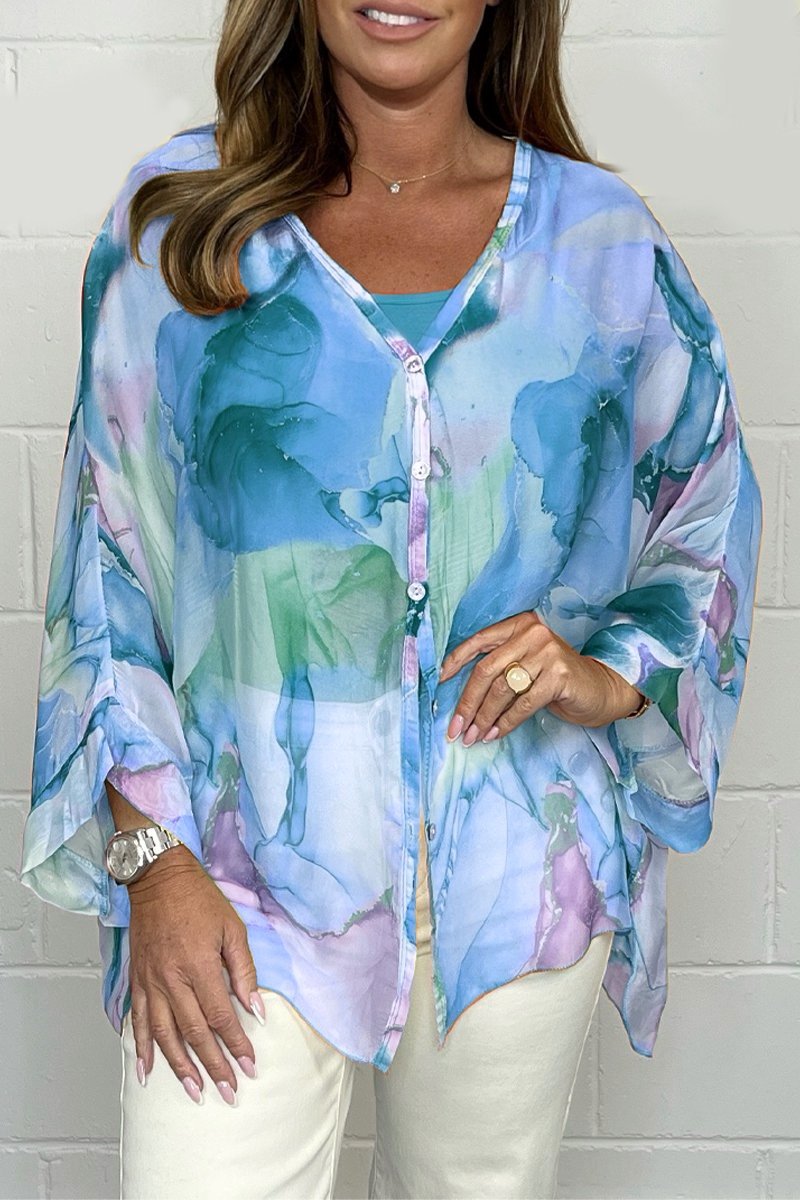 Chemise Féminine Col V Manches Larges