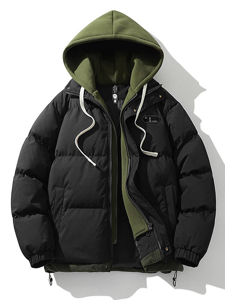 Veste Hivernale Doublée avec Capuche et Poches pour Homme - LuxeStyle