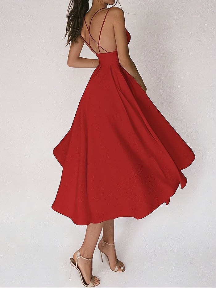 Charline™ – Robe de Soirée Longue Élégante Col en V