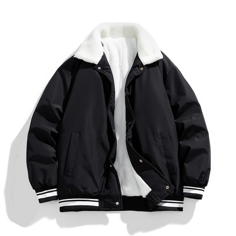 Veste Hiver Homme Col Montant et Coupe Dégagée