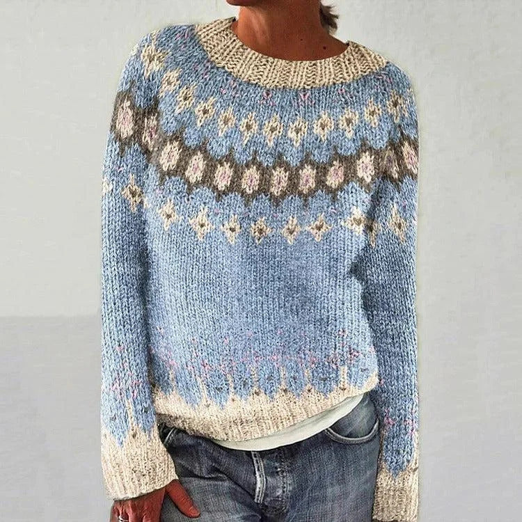 Pull Femme Hiver Douillet Imprimé - LuxeStyle