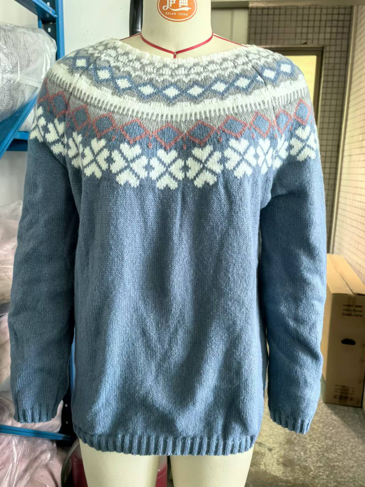 Pull Femme Hiver Douillet Imprimé