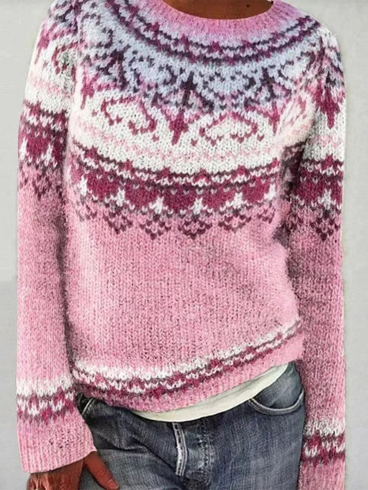 Pull Femme Hiver Douillet Imprimé