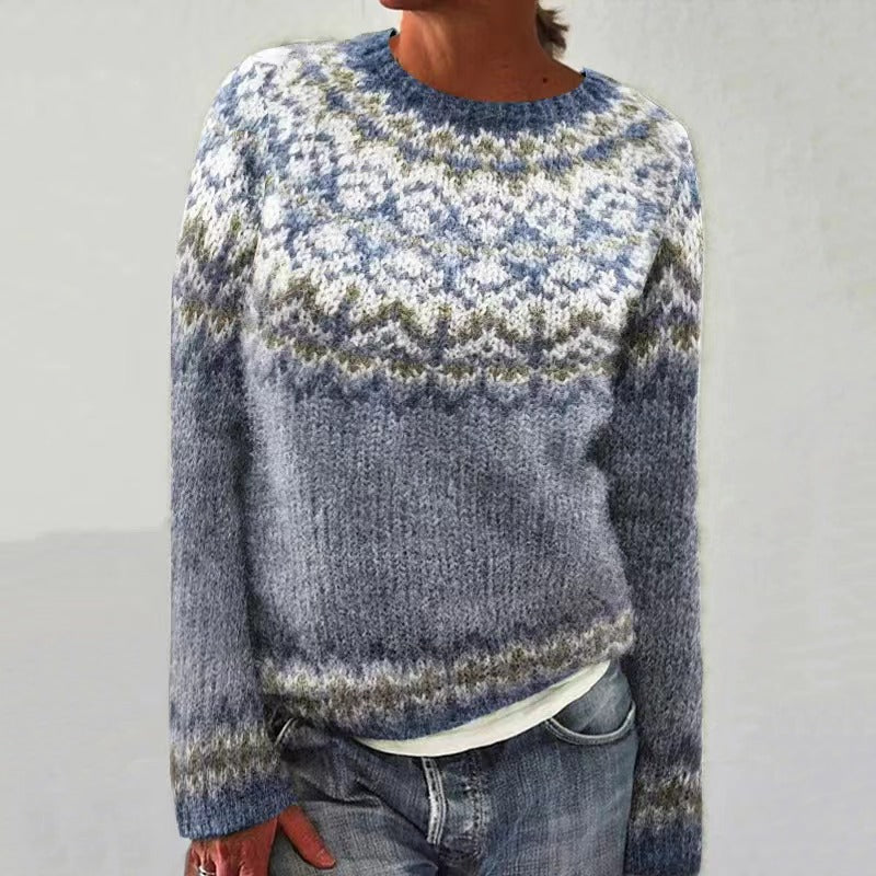 Pull Femme Hiver Douillet Imprimé