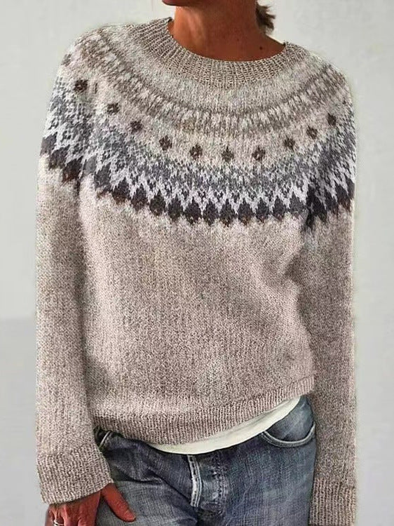 Pull Femme Hiver Douillet Imprimé