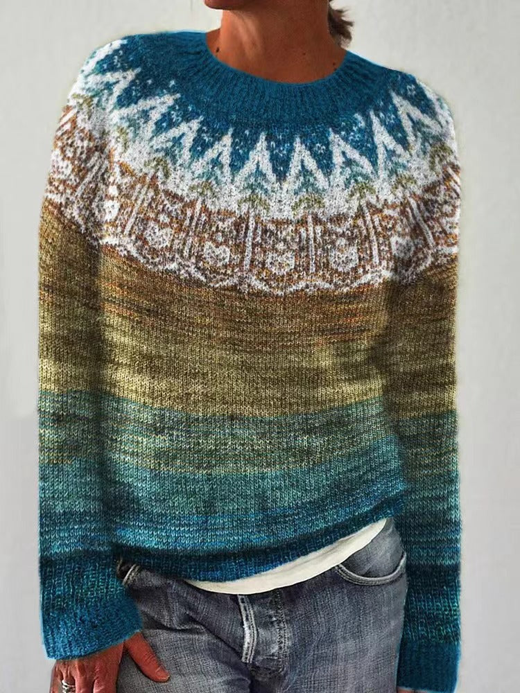 Pull Femme Hiver Douillet Imprimé
