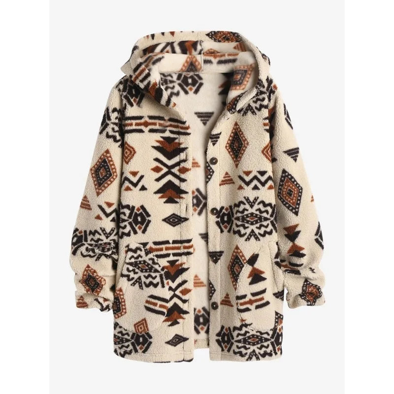 Cardigan Femme Hiver Douillet Imprimé - LuxeStyle
