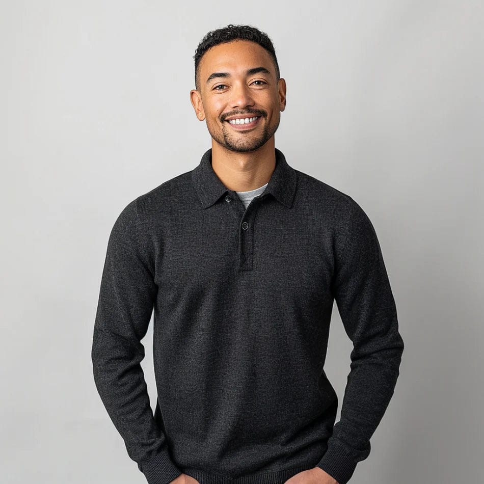 Pull Laine Élégant Marine pour Homme