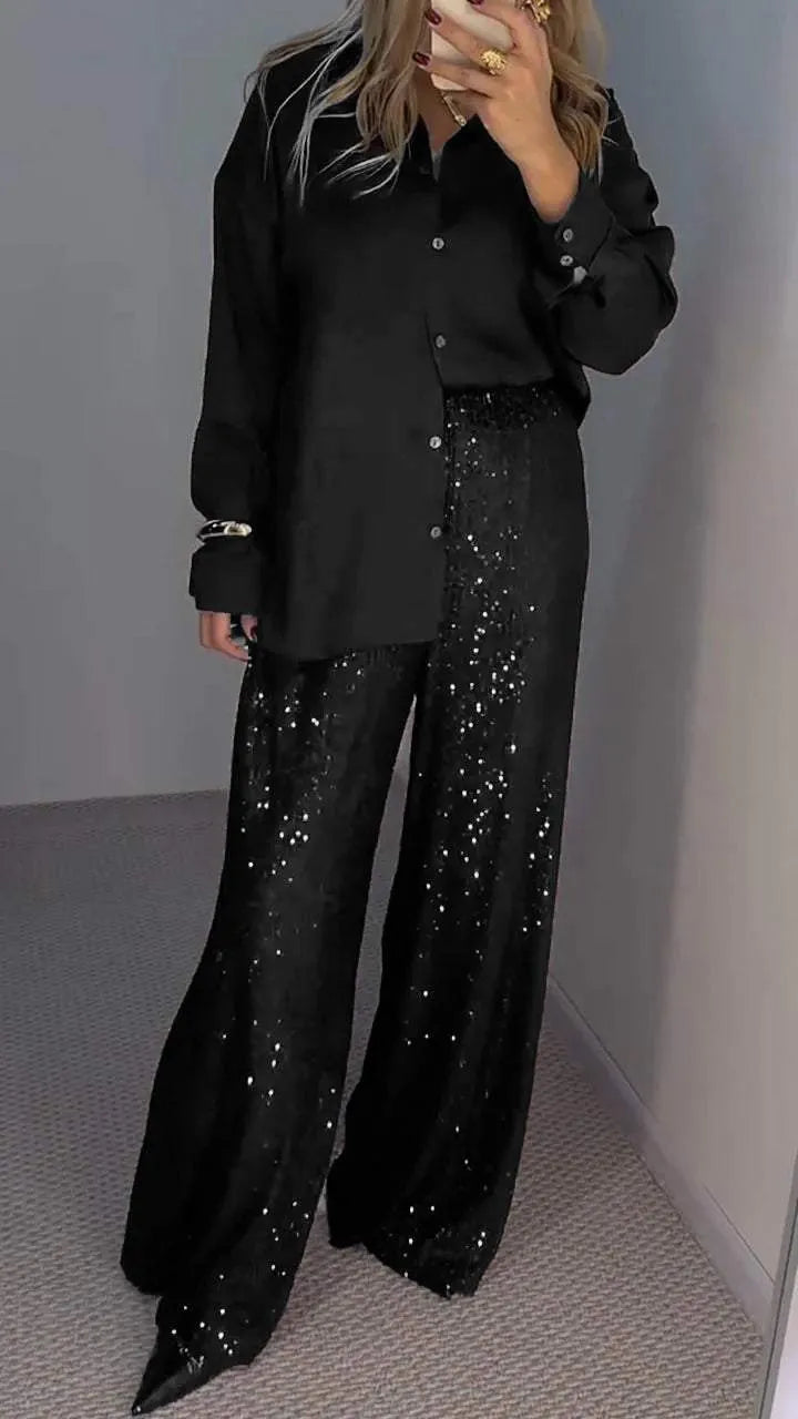 Robe de Soirée Élégante Femme – Ensemble Deux-Pièces Glamour et Chic