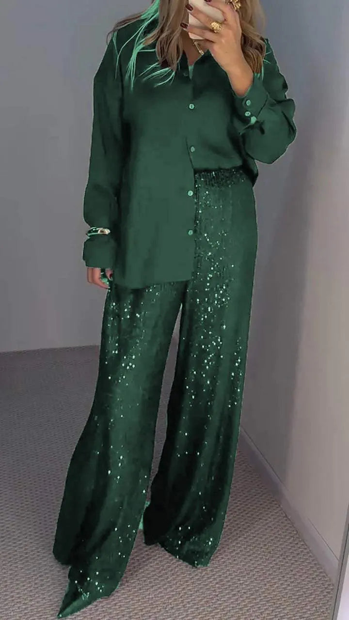 Robe de Soirée Élégante Femme – Ensemble Deux-Pièces Glamour et Chic