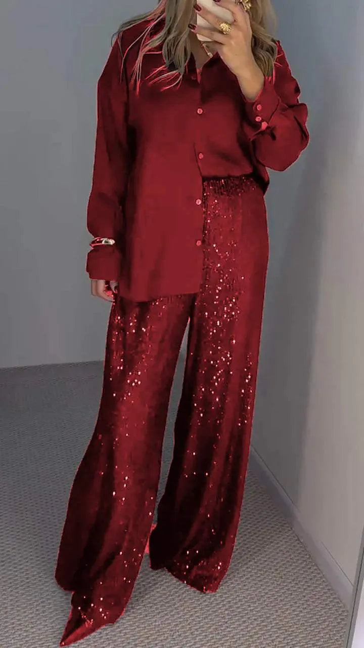 Robe de Soirée Élégante Femme – Ensemble Deux-Pièces Glamour et Chic
