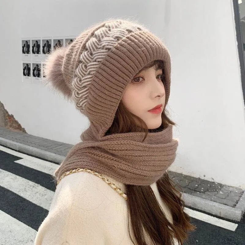 Chapeau et Écharpe Douillet Polaire pour Femme