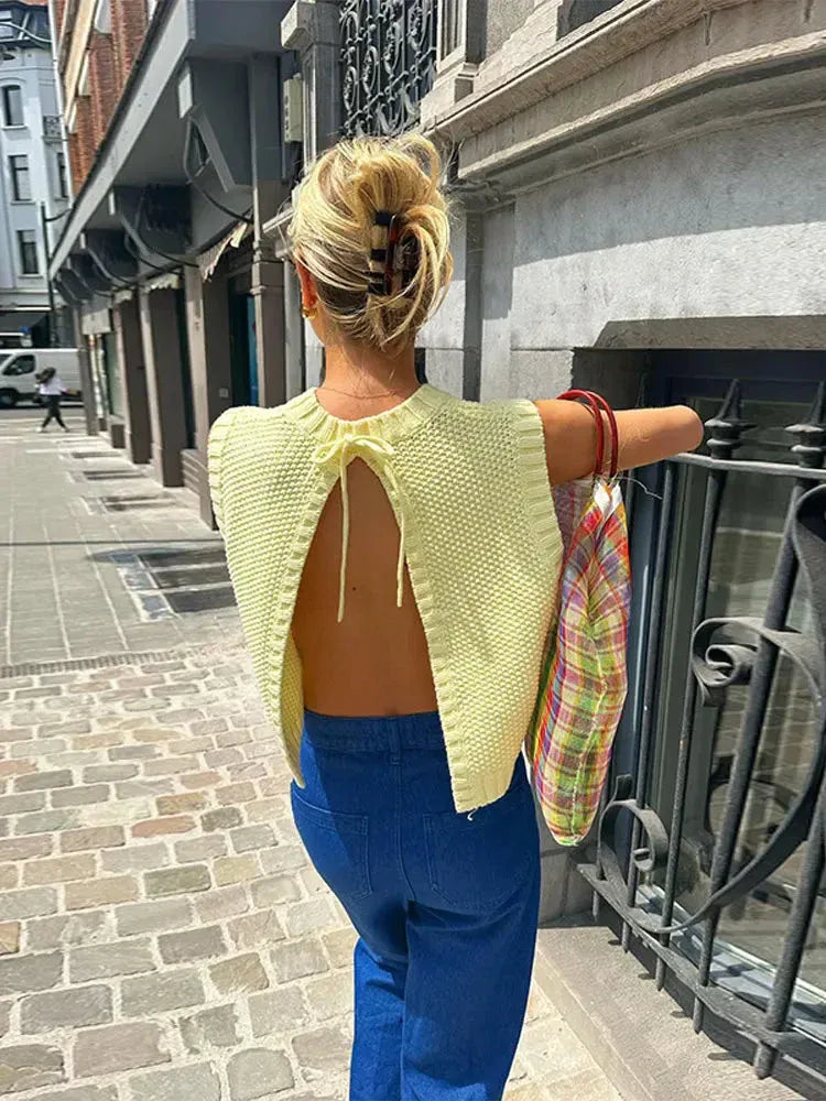 Top Éléggant Dos Décolleté pour Femme Été - LuxeStyle