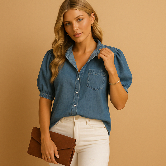 Chemisier Élégant Boutonné Taille Parfaite - LuxeStyle