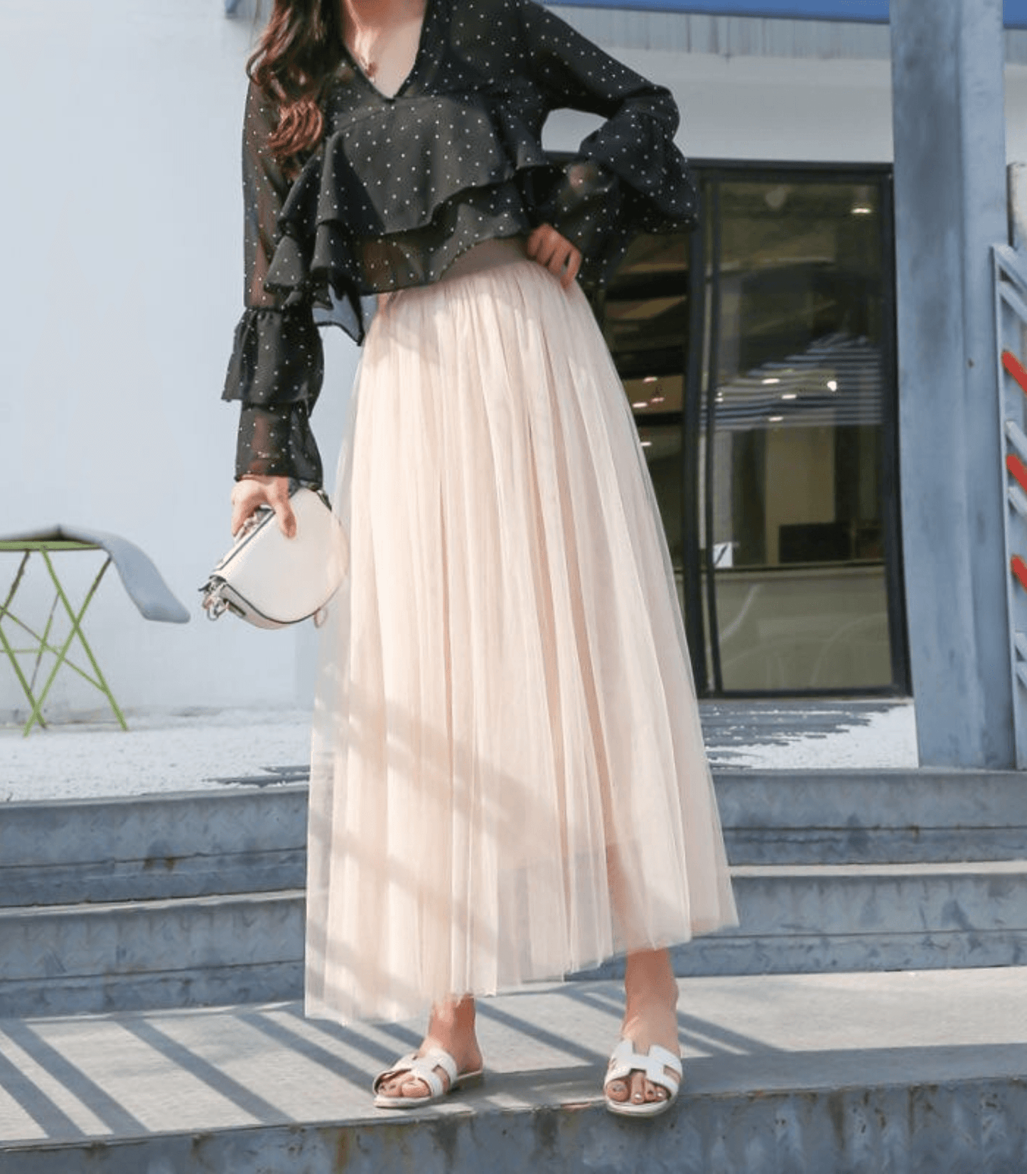 Jupe Femme Chic Mi-Longue Fluide