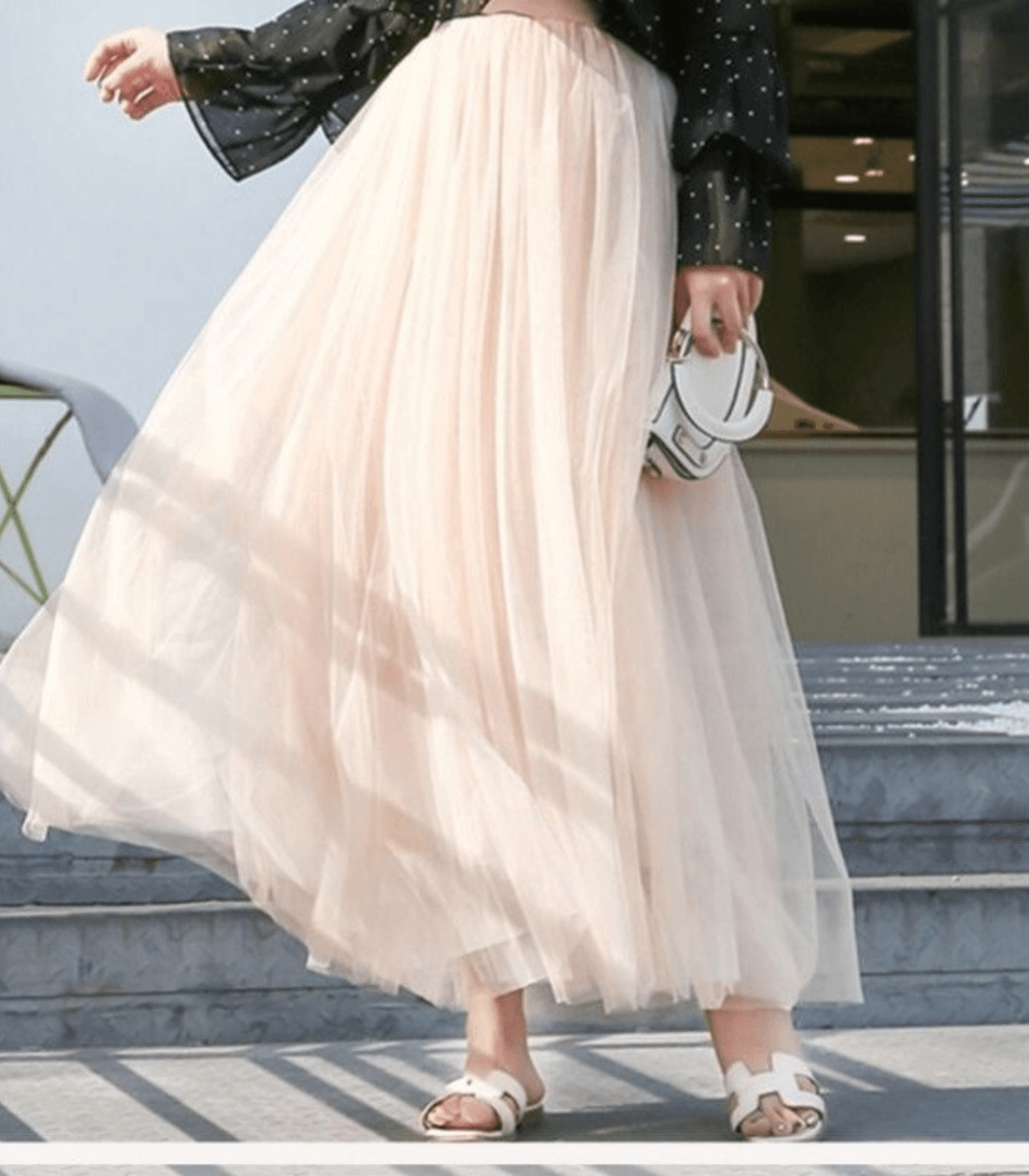 Jupe Femme Chic Mi-Longue Fluide
