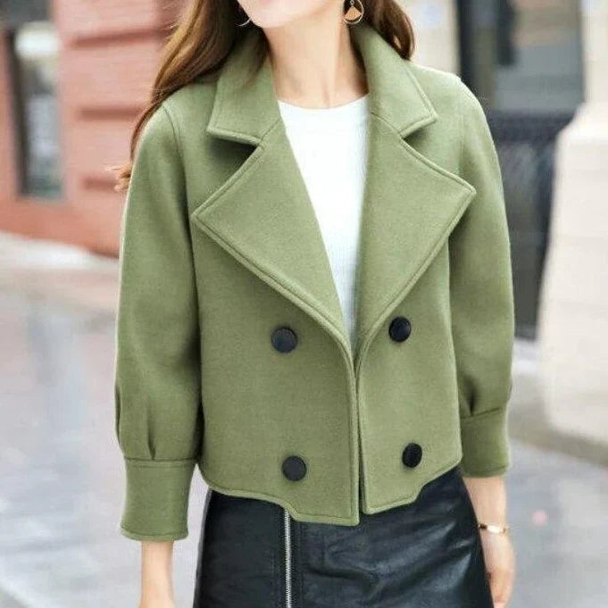 Manteau Femme Élégant Mi-Long pour Saison Intermédiaire