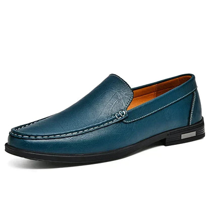 Mocassin Cuir Noir Homme Chic Décontracté