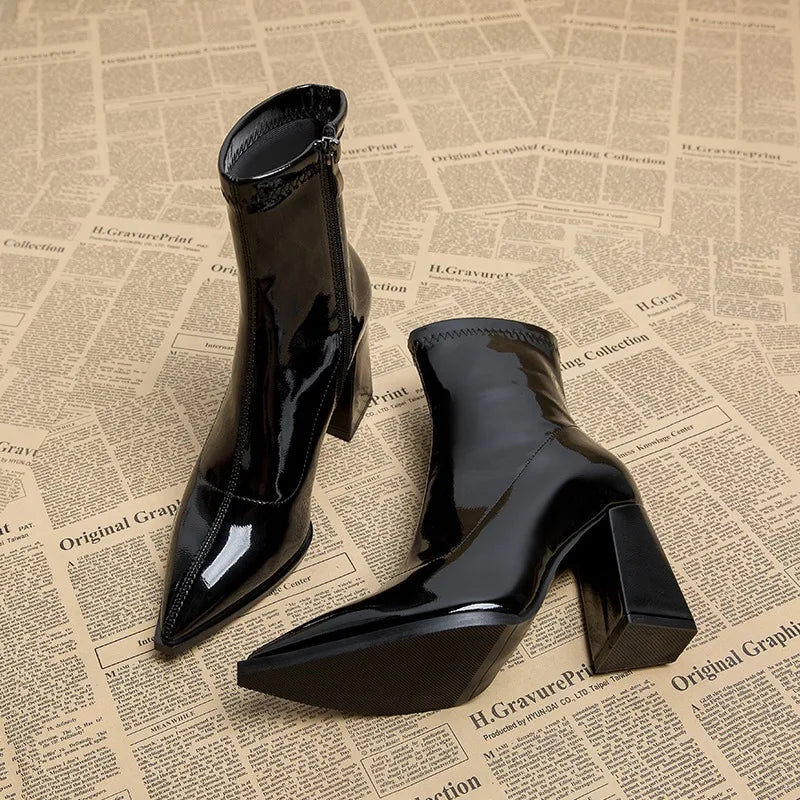 Bottines Hauts Talons Hivernales pour Femmes - LuxeStyle