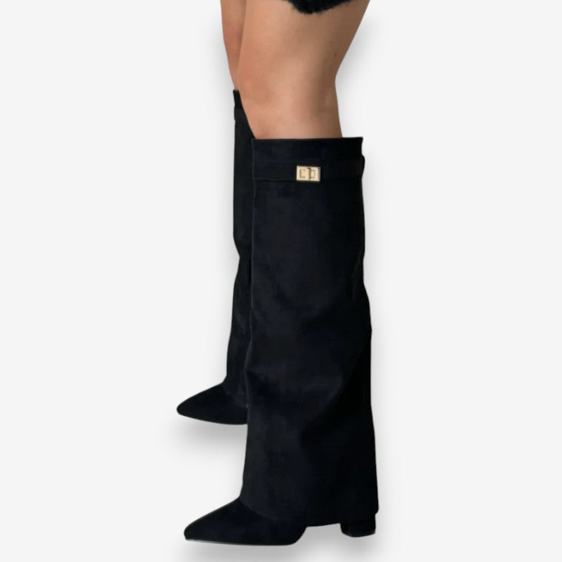 Bottes Femmes Élégantes à Talon Bloc - LuxeStyle