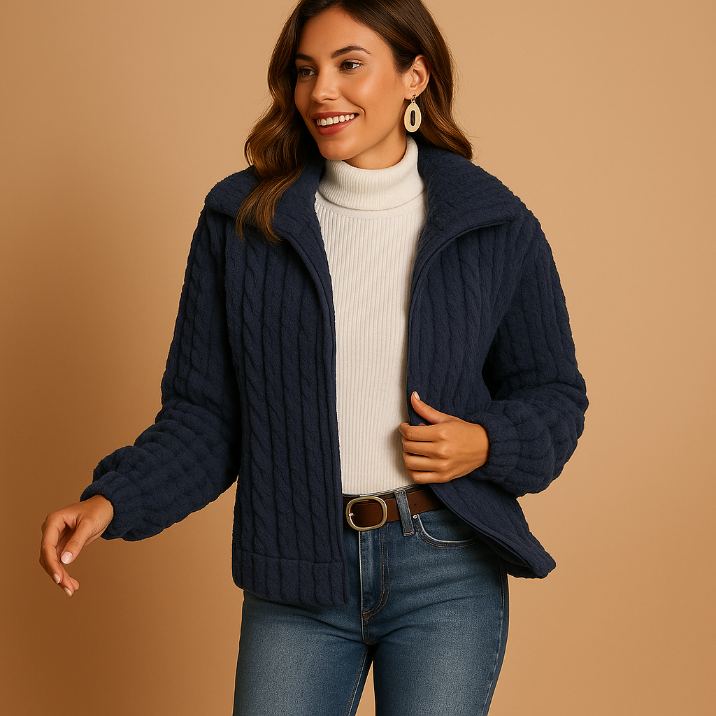 Veste fausse fourrure chic mi-saison pour femme