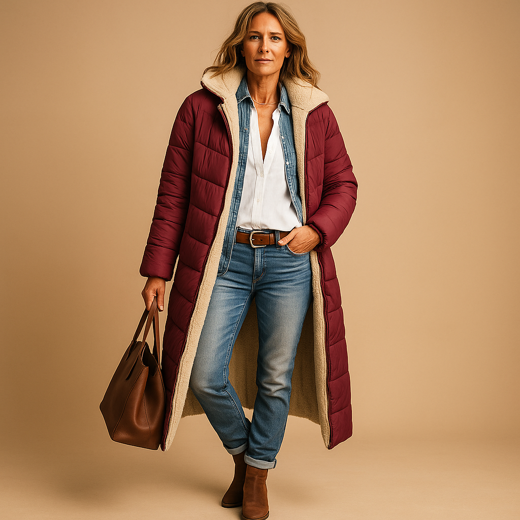 Manteau Femme Hiver Élégant à Capuche Fourrure Douce