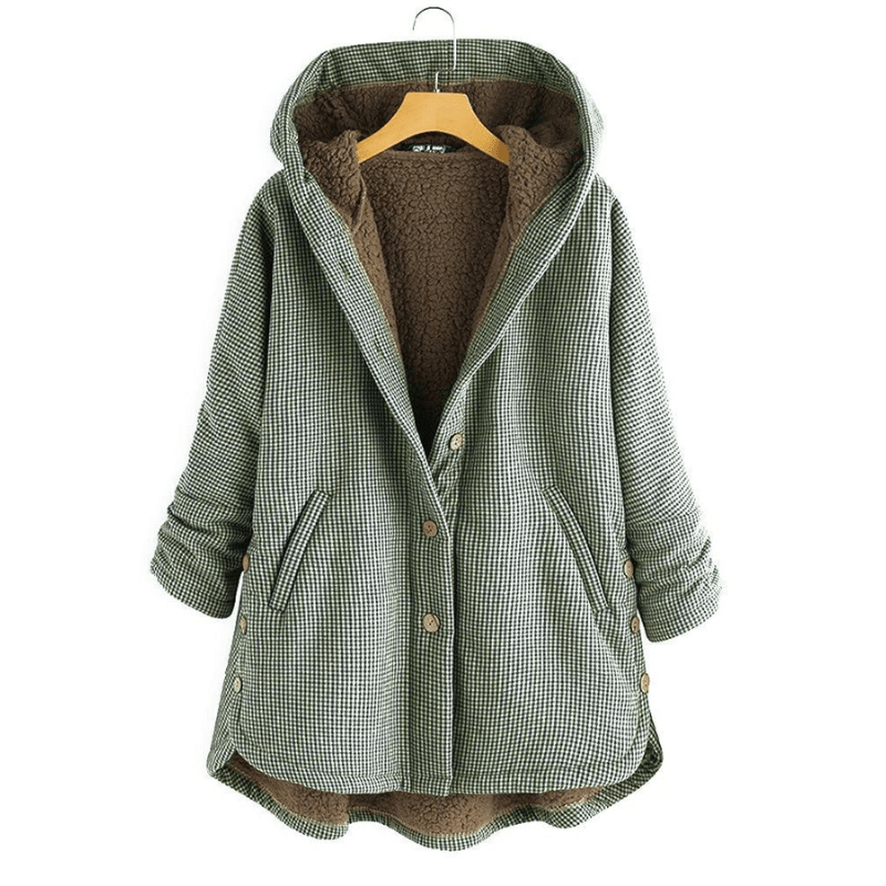 Veste Femme Hivernale Douillette à Capuche - Veste en Peluche Oversize Élégante et Chaude Taille Grande