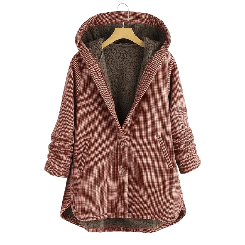 Veste Femme Hivernale Douillette à Capuche - Veste en Peluche Oversize Élégante et Chaude Taille Grande