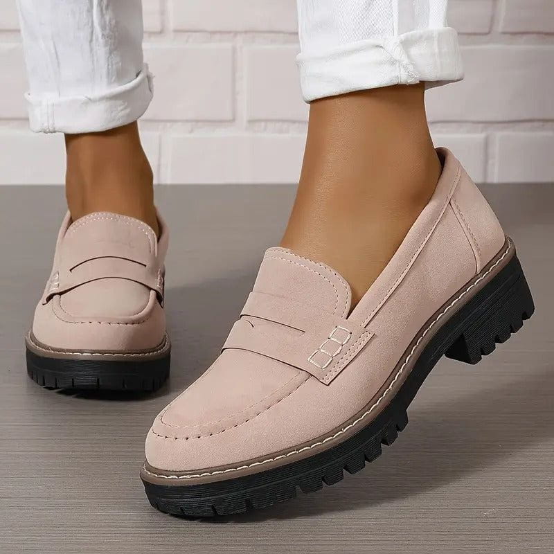 Mocassins Femmes Cuir Doux Élégants et Confort