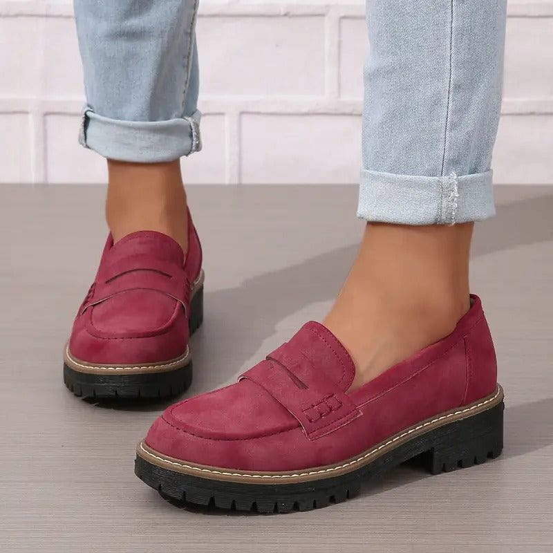 Mocassins Femmes Cuir Doux Élégants et Confort