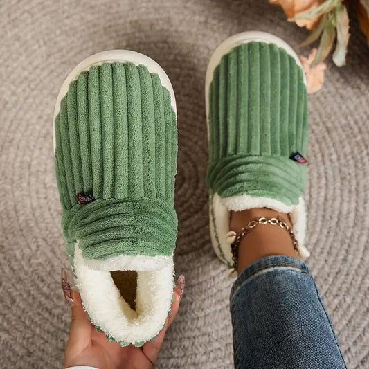 Chaussons Femme Douillets - Pantoufles en Velours Confort avec Doublure Peluche & Semelle Grip - LuxeStyle