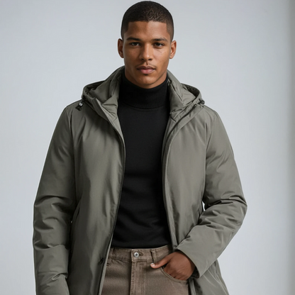 Parka Homme Capuche Olive Militaire - LuxeStyle