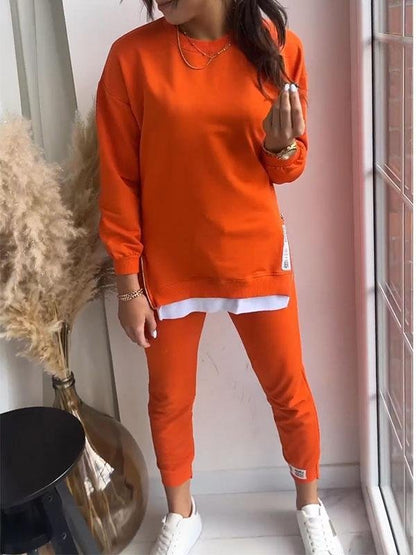 Ensemble Sport Femme - Survêtement Douillet avec Haut à Manches Longues & Pantalon Élégant