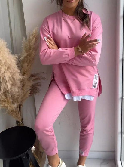 Ensemble Sport Femme - Survêtement Douillet avec Haut à Manches Longues & Pantalon Élégant