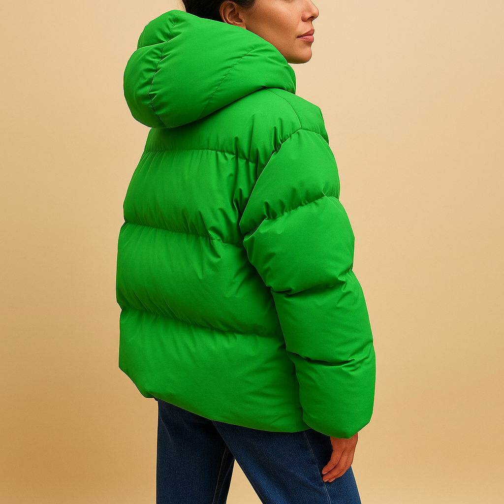 Veste Hiver Féminine Douillette - Manteau Long Étanche avec Capuche et Éclair