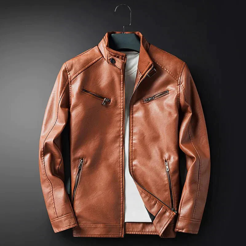 Veste Cuir Homme Classique - Confortable et Polyvalente - LuxeStyle