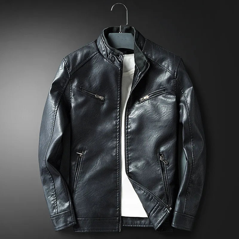 Veste Cuir Homme Classique - Confortable et Polyvalente