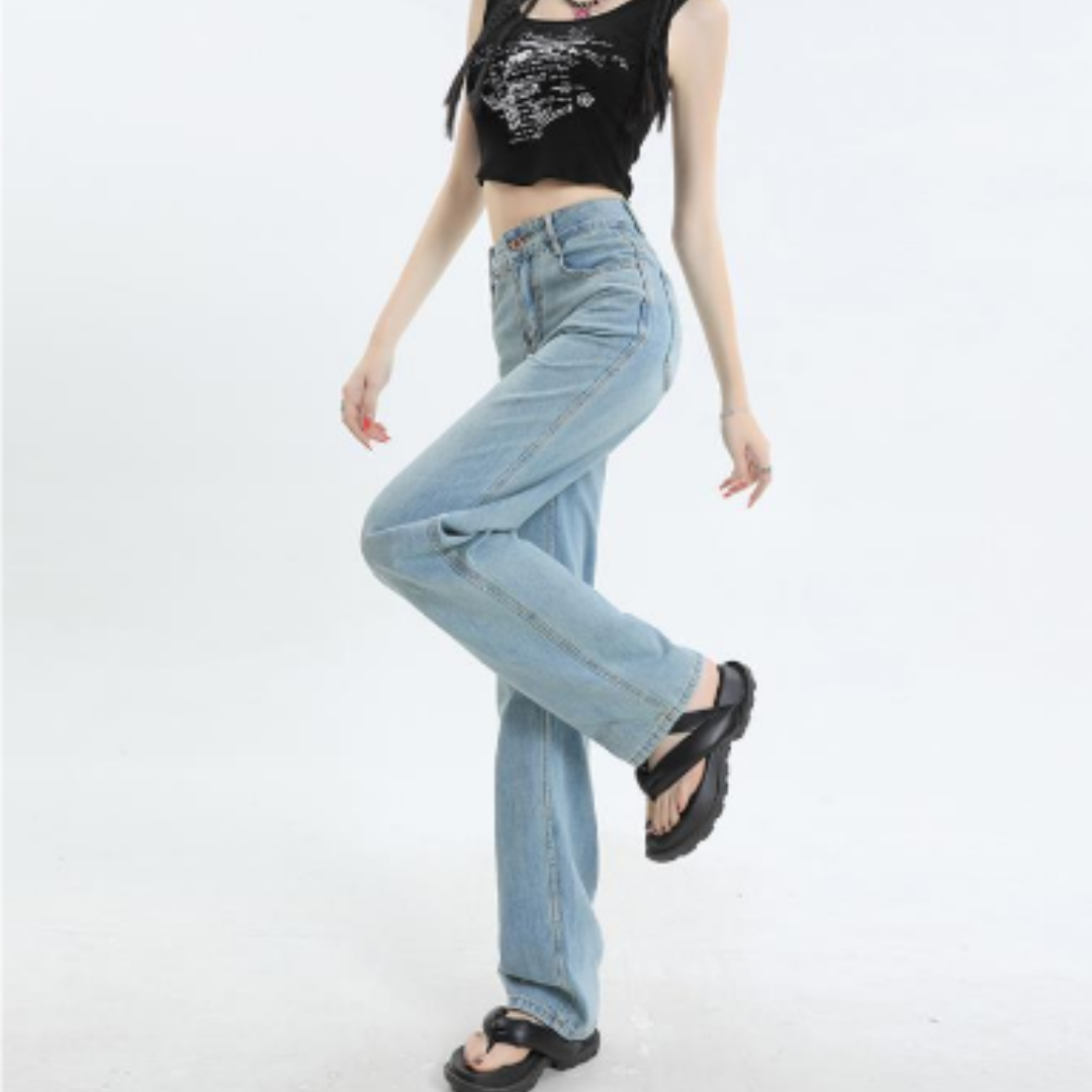 Jean Femme Évasé Confortable - luxestyle