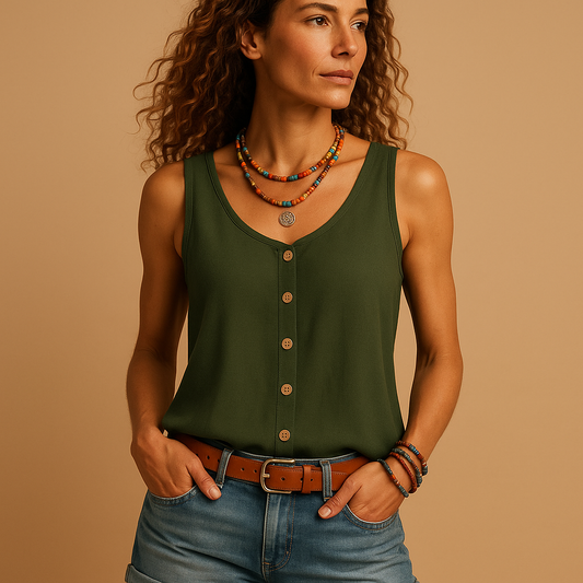 Débardeur Femme Olive Décontracté - LuxeStyle