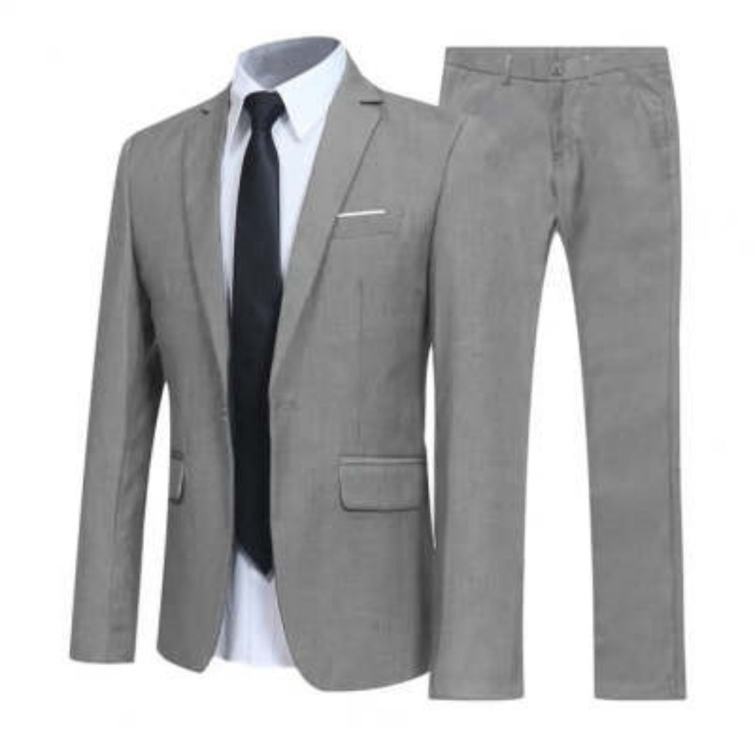 Costume Homme Élégant Noir avec Cravate et Pantalon