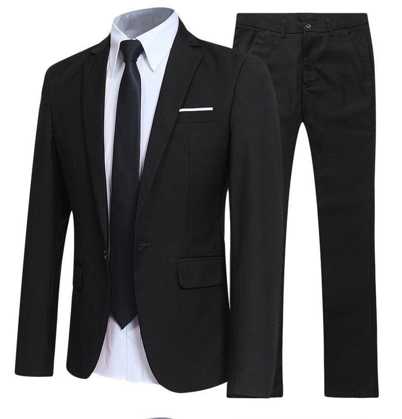 Costume Homme Élégant Noir avec Cravate et Pantalon