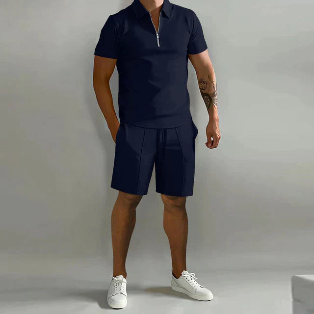 Costume de sport homme navy zip rapide