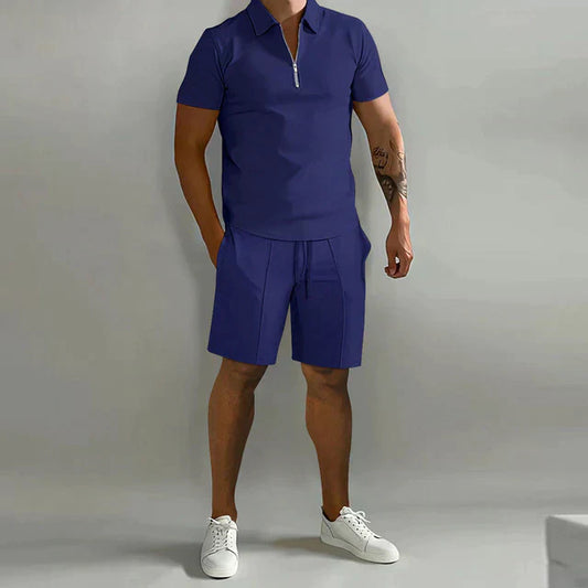Costume de sport homme navy zip rapide - LuxeStyle