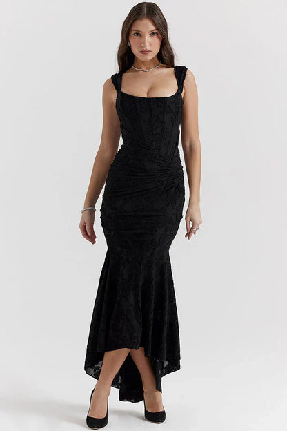 Robe de Soirée Élégante - Coupe Avantageuse en Tissu Doux pour Femme