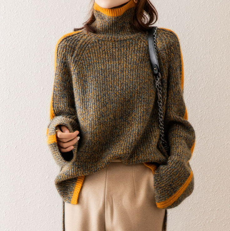 Pull Femme Rayé Chaud à Manches Longues - LuxeStyle